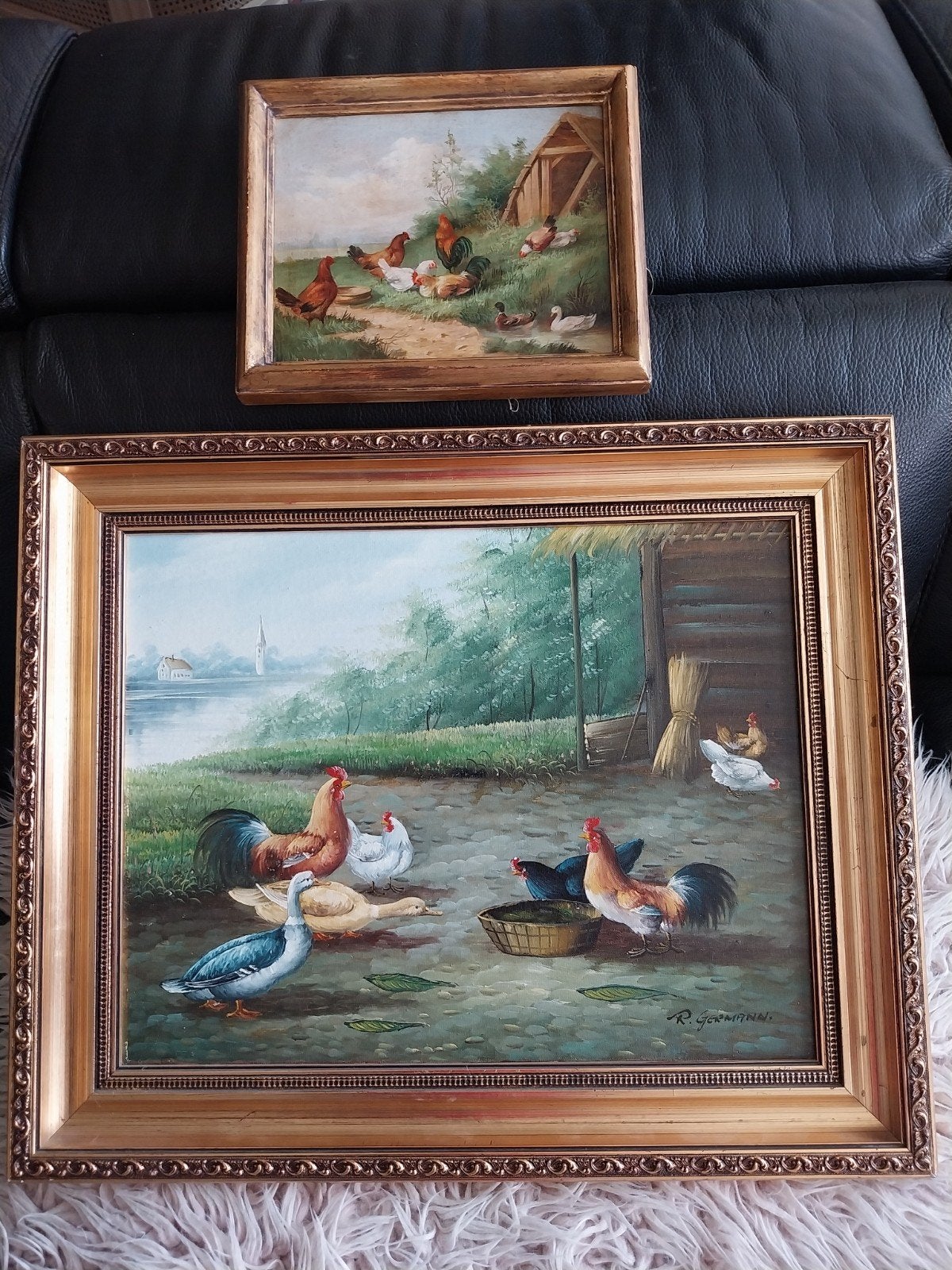 Dieren schilderijen 2stuks., Ophalen, Dieren, Doek