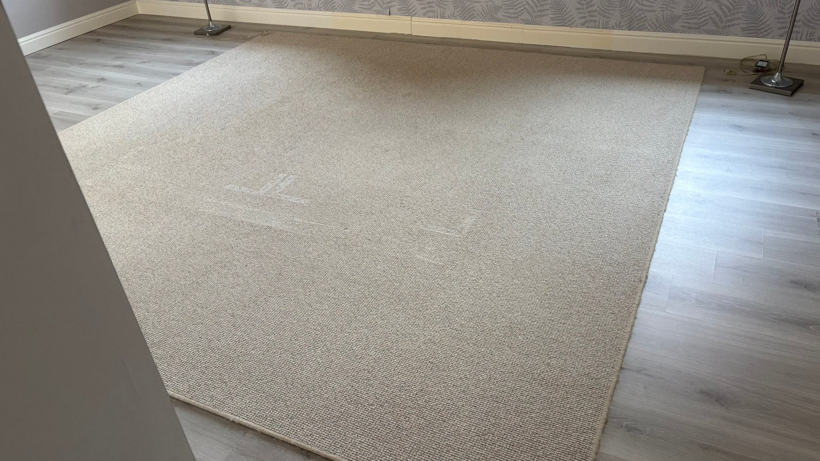 Magnifique tapis beige 3x3, 200 cm ou plus, Beige, Enlèvement, Landelijk modern