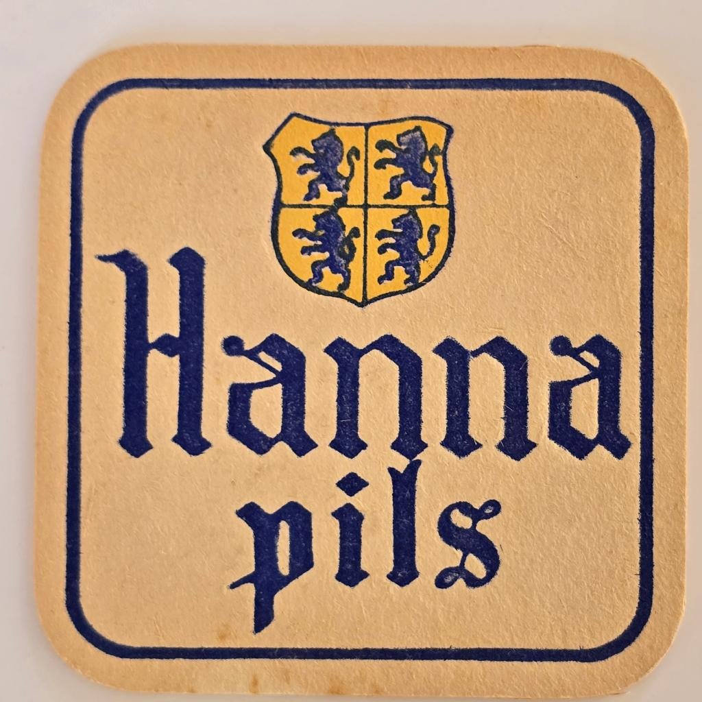 Hanna Pils Bierviltje Bierdeckel Onderzetter, Verzamelen, Biermerken, Verzenden, Gebruikt, Viltje(s)