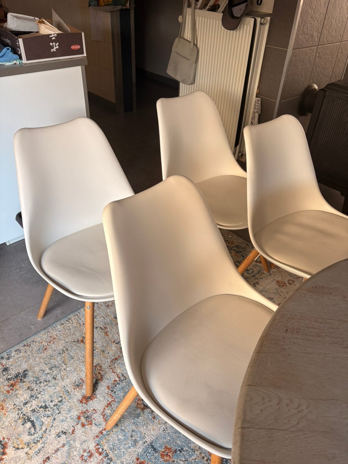 Landelijke stoelen, Huis en Inrichting, Ophalen, Kunststof, Gebruikt, Wit
