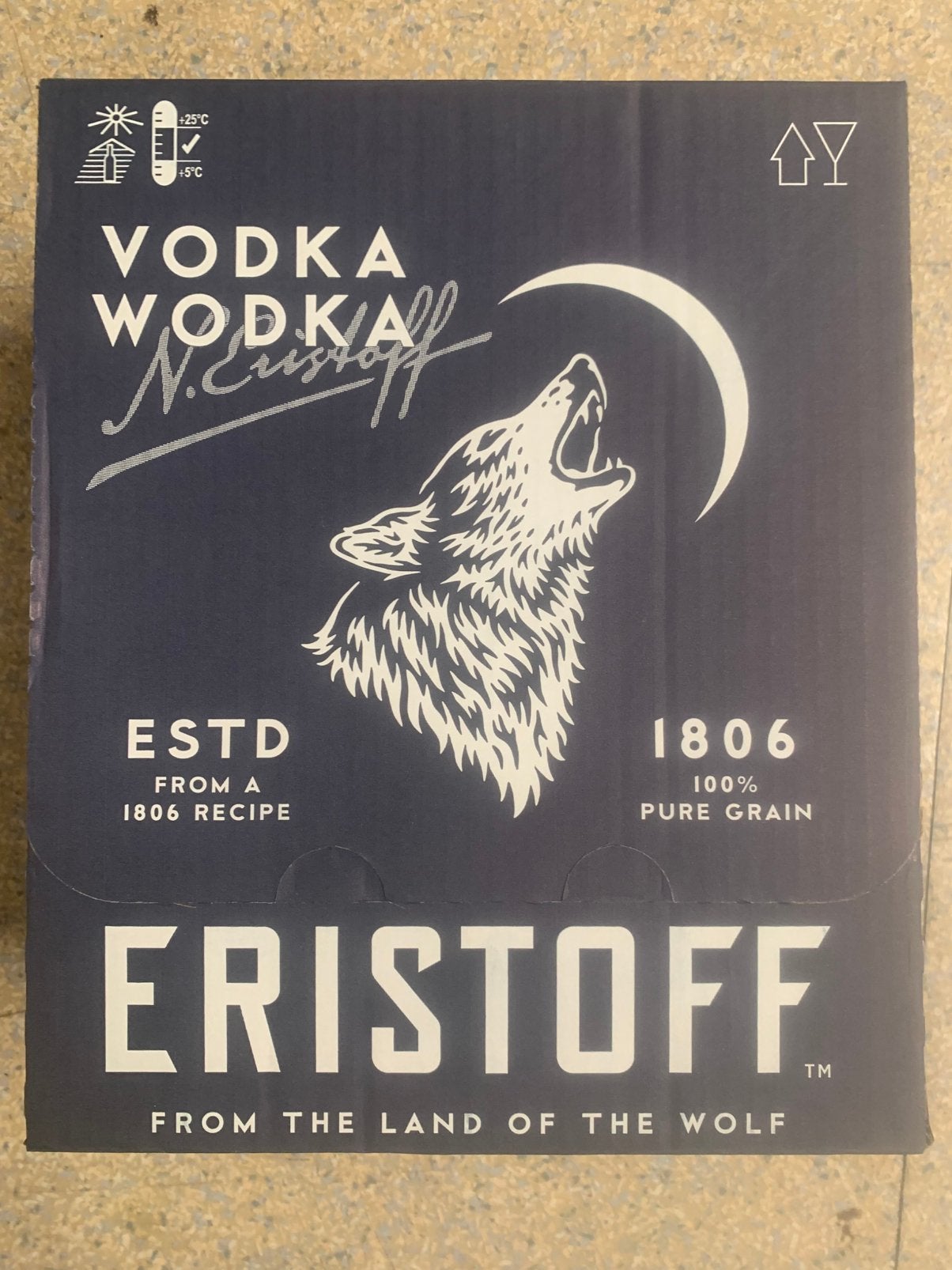 Eristoff Vodka 6 flessen –originele gesloten verpakking 70cL, Enlèvement ou Envoi