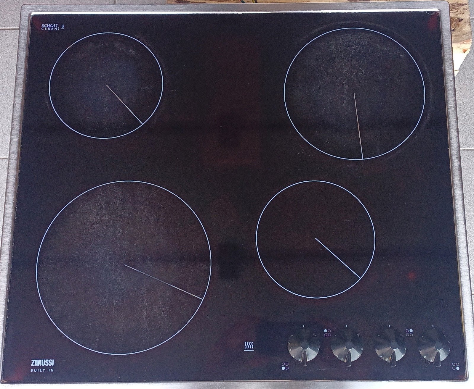 kookplaat Zanussi ZKF 640 LX 230v mono, Ophalen, Gebruikt, 3 kookzones of minder, Inbouw