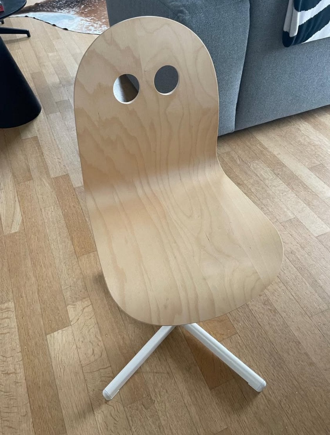 IKEA LOBERGET / SIBBEN Children’s Desk Chair - Birch / White, Enlèvement ou Envoi, Comme neuf