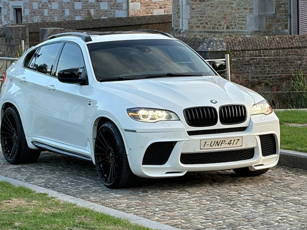 BMW x6 m50d full full option, Auto's, Automaat, Zwart, Head-up Display, Wit