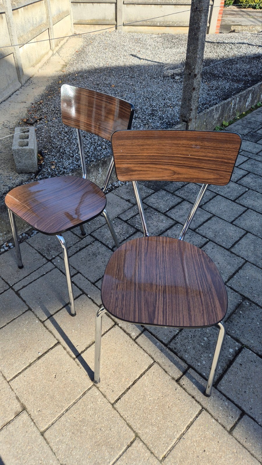Vintage Formica stoelen, Enlèvement