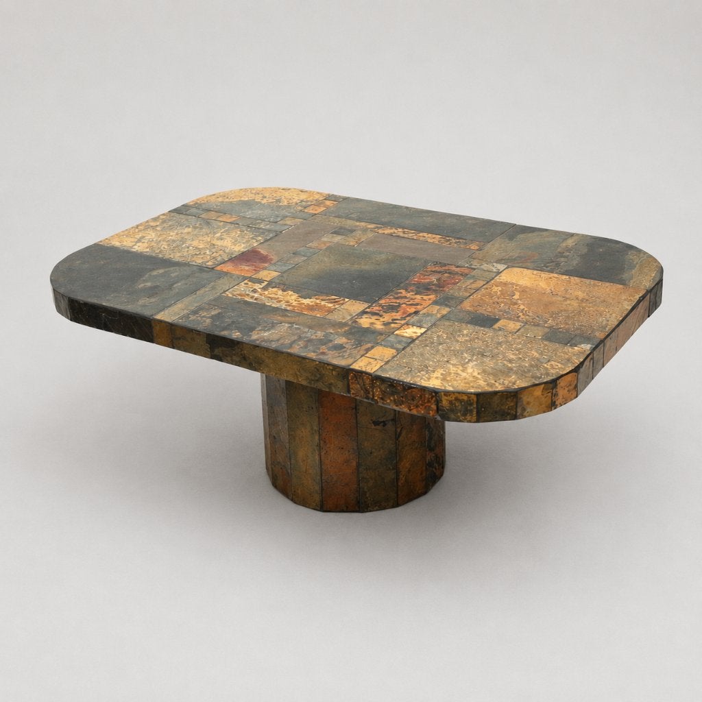 Vintage Brutalist salontafel jaren '60 '70 retro design, Enlèvement ou Envoi