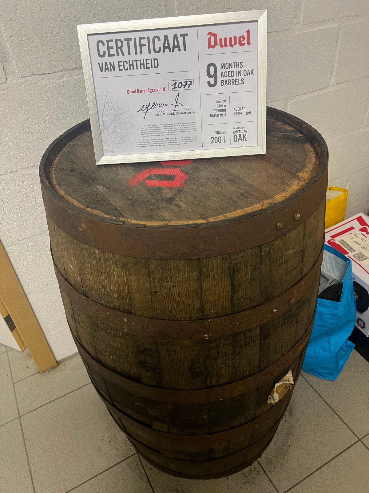 Duvel vat, Verzamelen, Biermerken, Ophalen, Zo goed als nieuw, Overige typen, Duvel