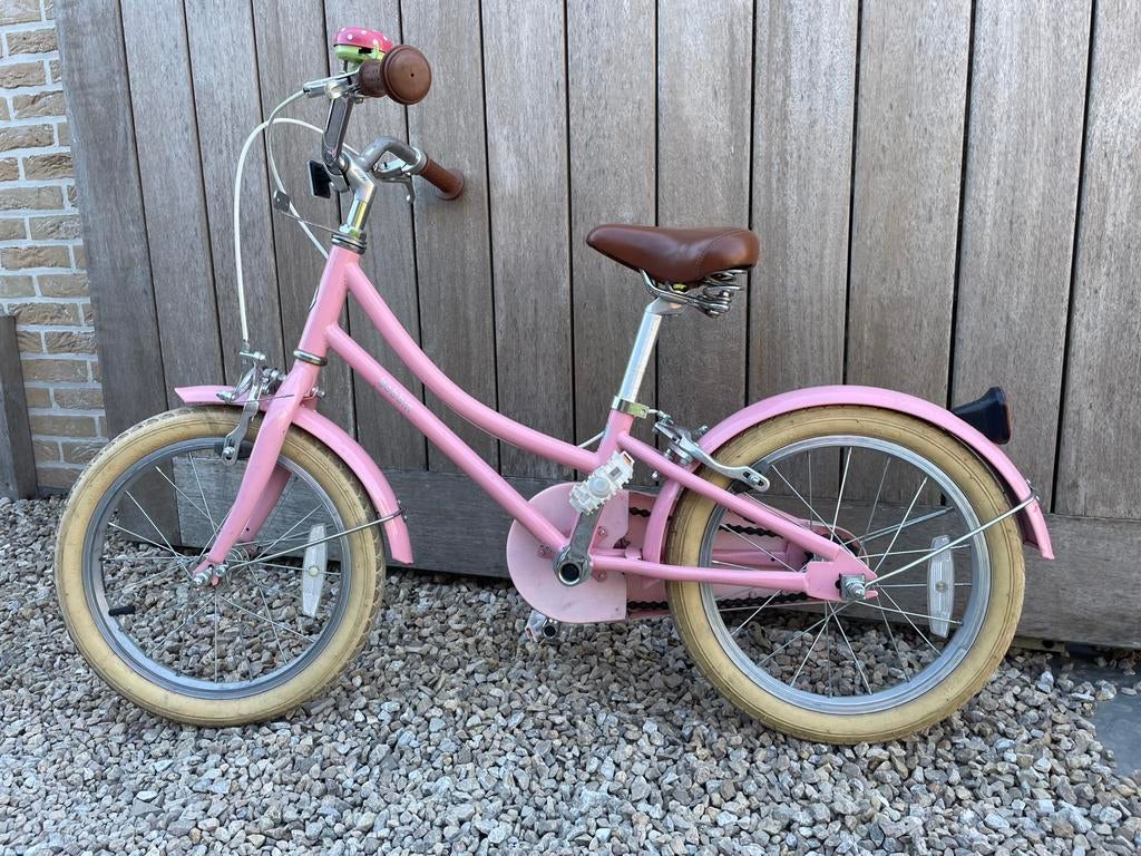 Bobbin meisjesfiets 16 inch, Frein sur jante, Comme neuf, Enlèvement, Frein à main