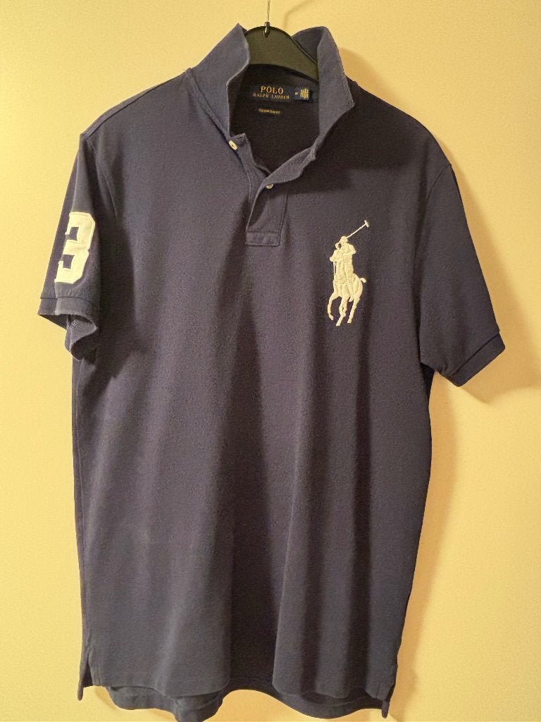 3 polos Ralph Lauren pour hommes, taille M, Comme neuf, Polo Ralph Lauren, Enlèvement, Bleu