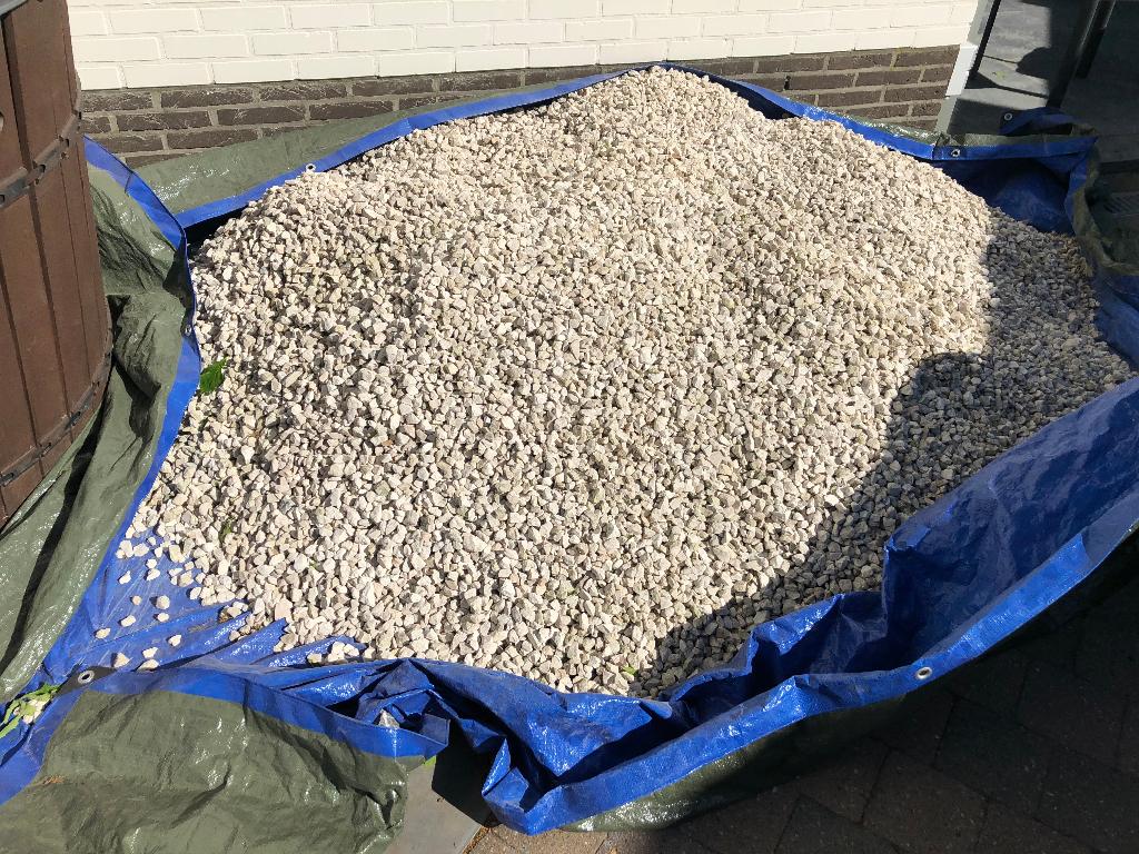 Witte grind 15€   +++GERESERVEERD+++, Tuin en Terras, Grind, Keien en Split, Ophalen, Grind