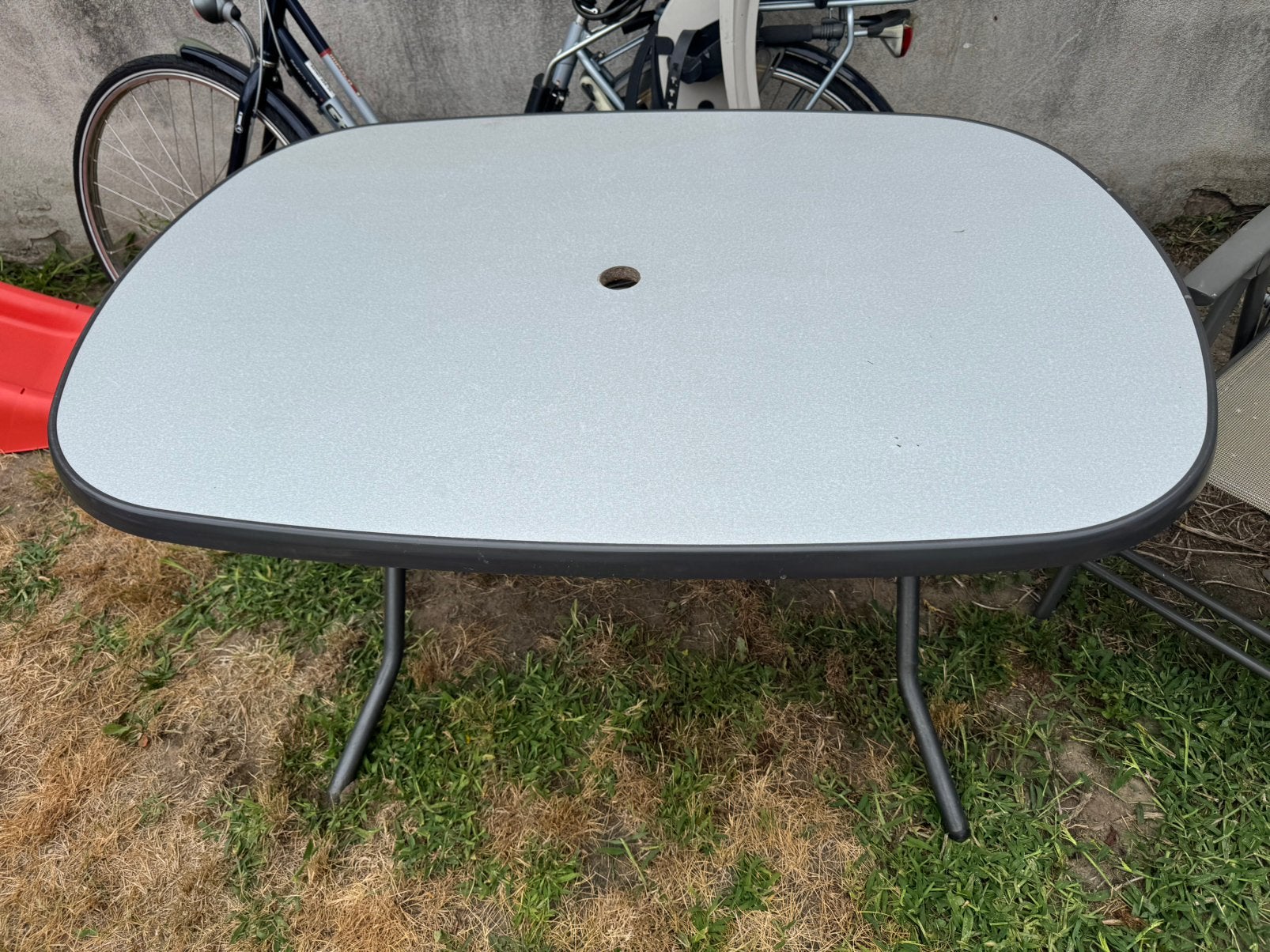 Tuintafel met 3 stoelen, Ophalen, Zo goed als nieuw