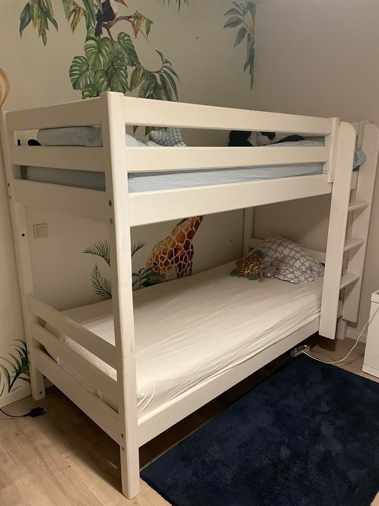 Stapelbed wit hout, Ophalen, Gebruikt, Stapelbed