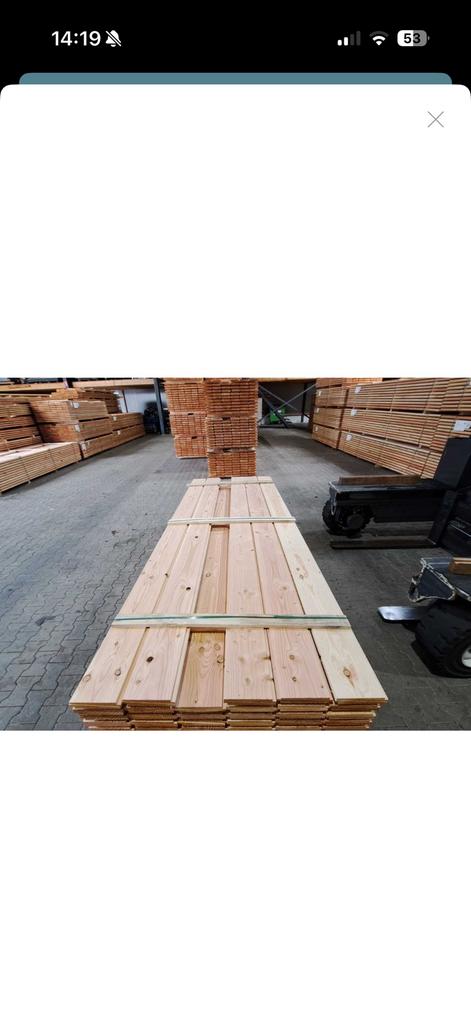 Douglas zweeds rabat 4000x190x21 mm 60Stuks, Doe-het-zelf en Bouw, Ophalen, Minder dan 25 mm, Nieuw, Plank