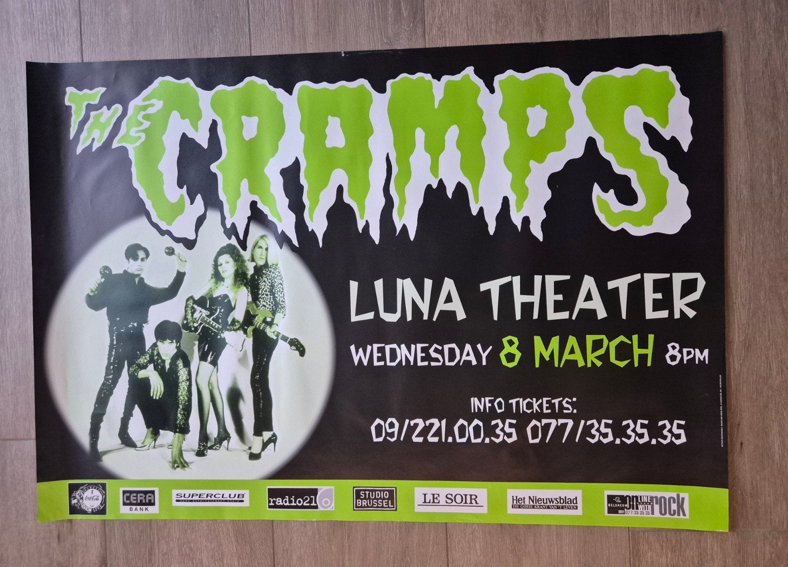 Affiche du concert du Cramps Luna Theater, Enlèvement ou Envoi, Comme neuf, Musique