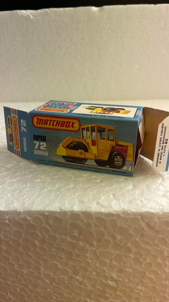 Matchbox Superfast 72 Bomag doosje, Ophalen of Verzenden, Zo goed als nieuw, Matchbox