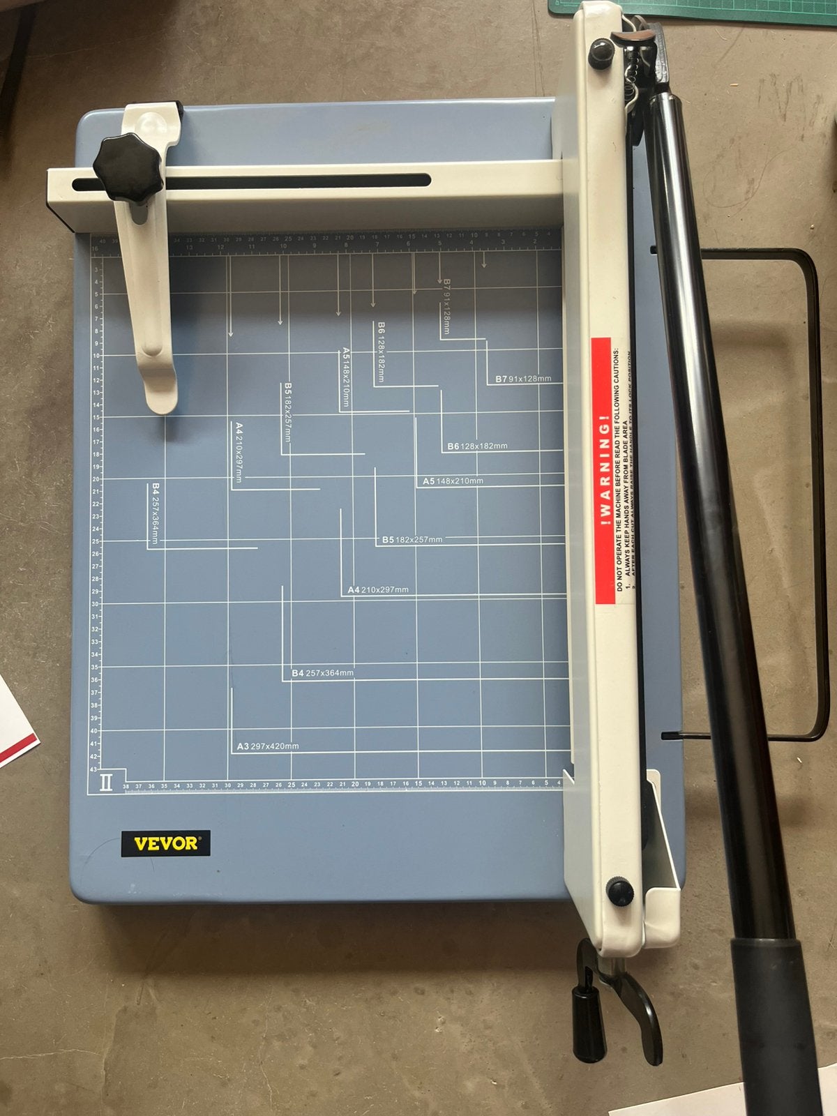 Snijmachine guillotine Vevor, Ophalen, Gebruikt