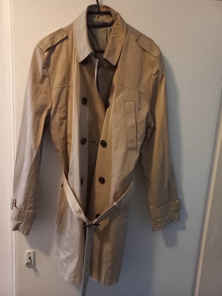 Angelo Litrico heren trenchcoat beige maat M, Ophalen, Maat 48/50 (M), Angelo Litrico, Beige