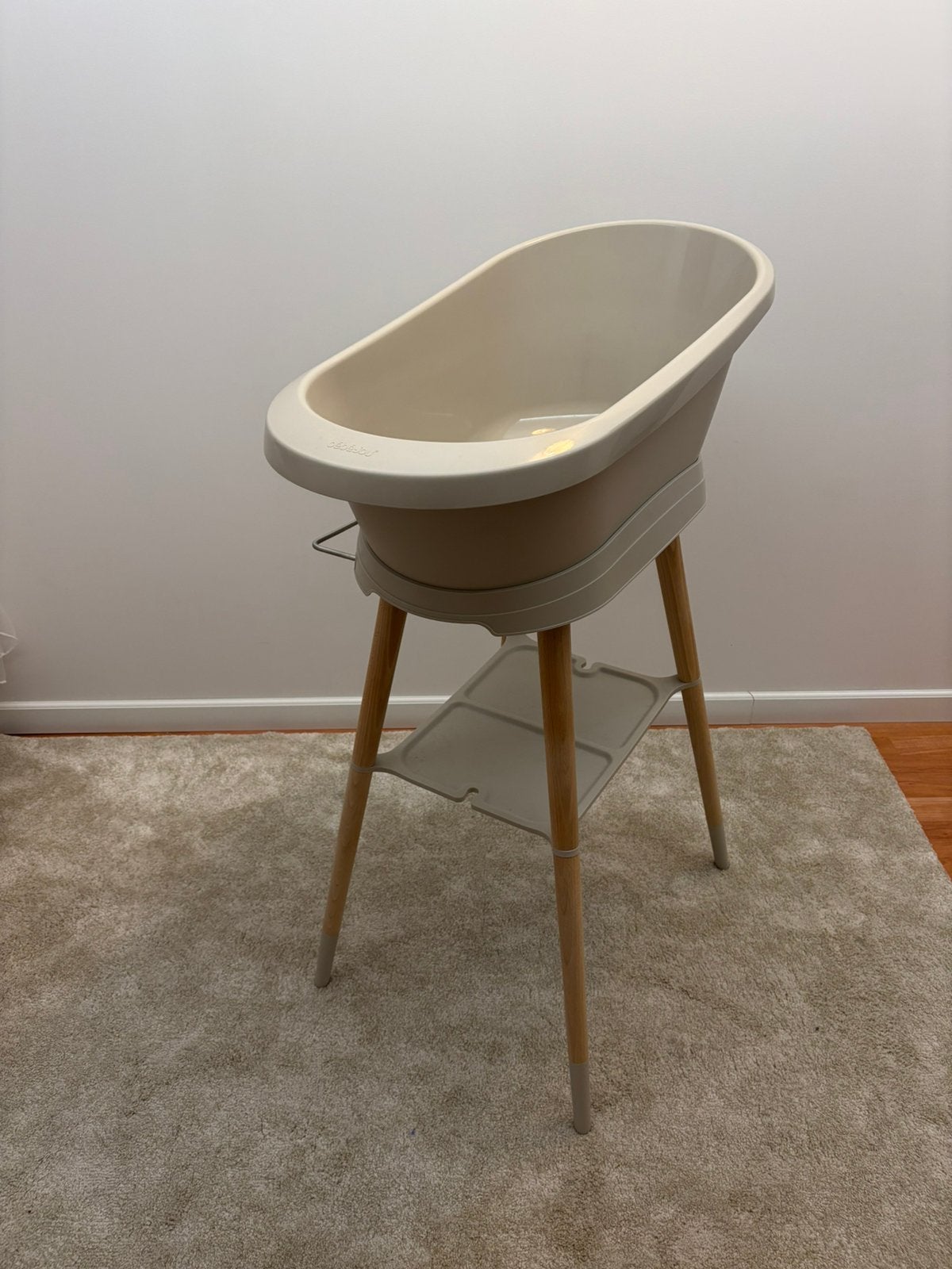 Bébé-jou bad en badstaander Sense Taupe, Kinderen en Baby's, Badjes en Verzorging, Ophalen, Zo goed als nieuw, Bébé-jou