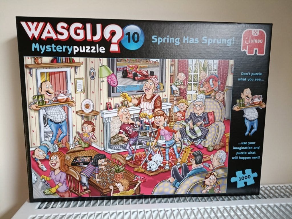 Puzzel Wasgij 'Spring has Sprung!' 1000 stukjes, Enlèvement ou Envoi, 500 à 1500 pièces, Comme neuf, Puzzle