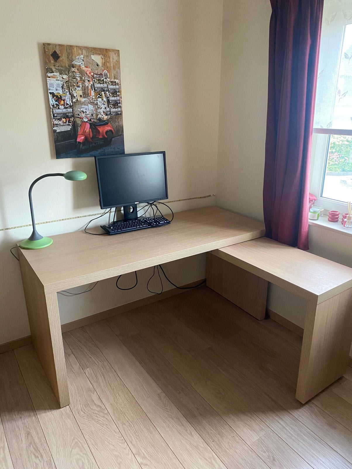 Bureau met uittrekbaar blad, Maison & Meubles, Bureaux, Avec roues, Bureau d'écolier, 65 cm, Enlèvement
