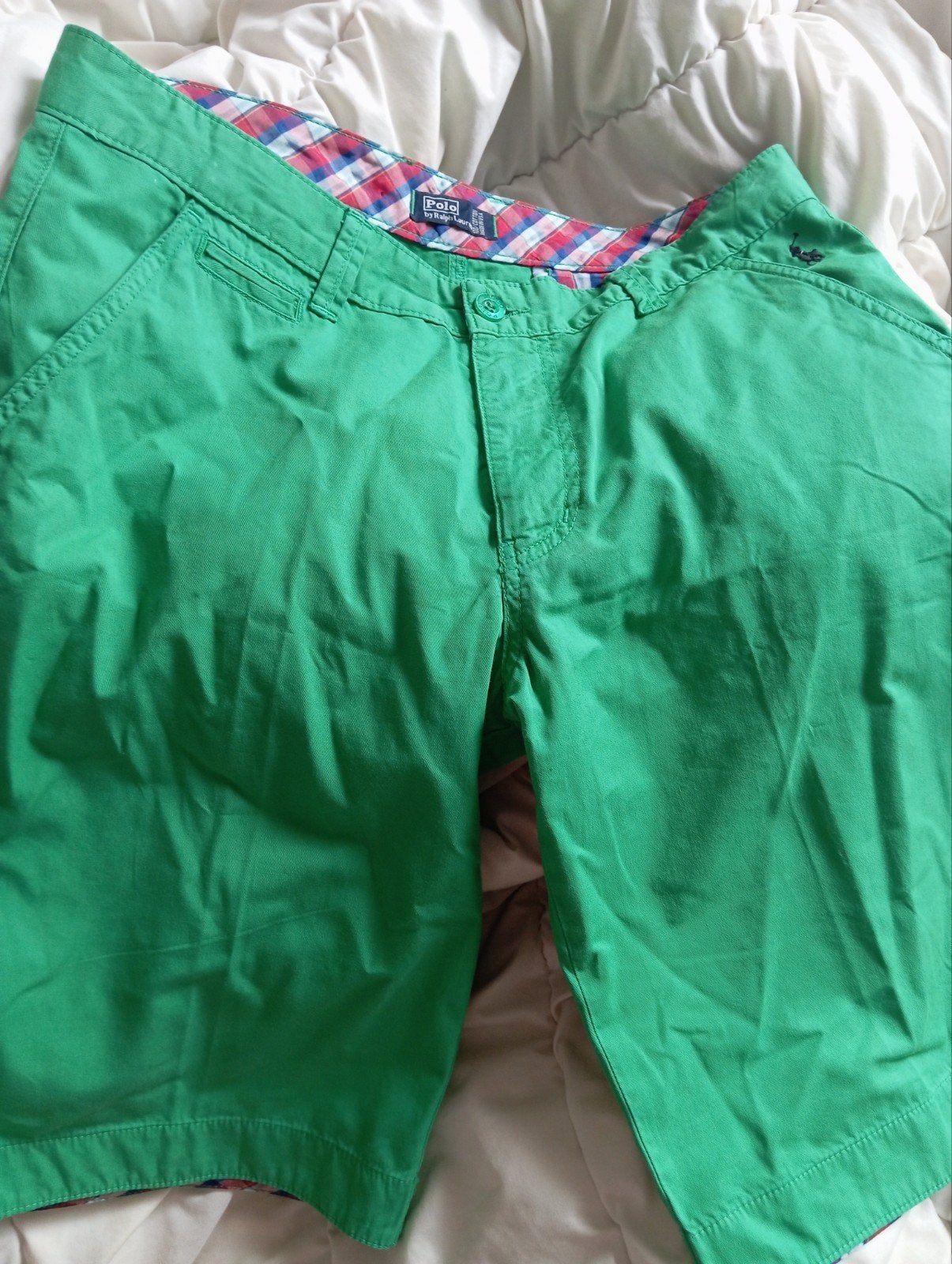 Bermuda vert à carreaux POLO RALPH LAUREN, taille 33, Enlèvement ou Envoi