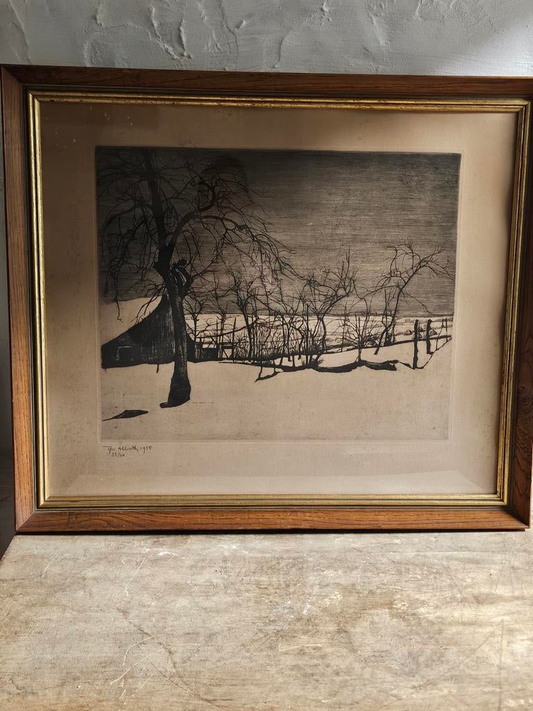 Jos Albert 1935, Antiek en Kunst, Kunst | Etsen en Gravures, Ophalen