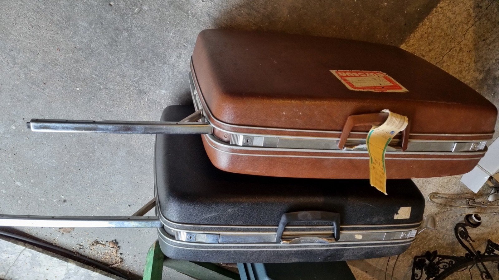 reiskoffer samsonite zwart en bruin, Ophalen, Zwart, Wieltjes