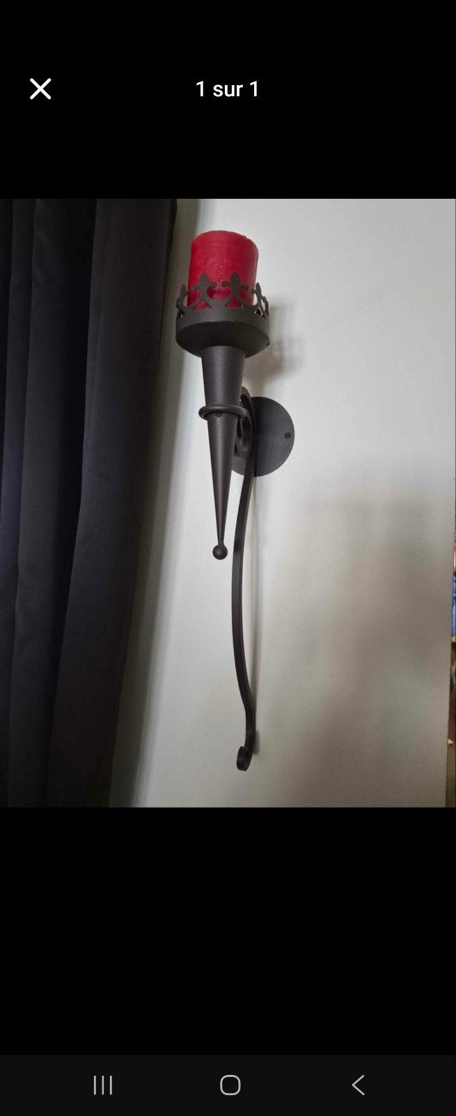 Lot de 3 bougeoirs à attacher au mur, Enlèvement, Autres matériaux