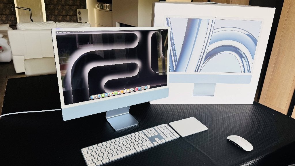 Apple iMac 24" Magic Trackpad  Touch ID Keyb slechts744 uren, Computers en Software, Ophalen, 256 GB, IMac, Nieuw