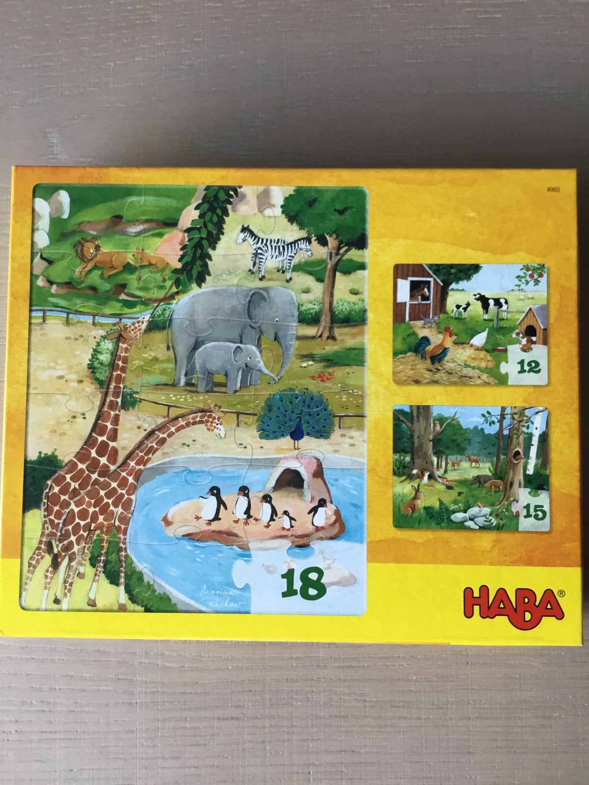 HABA 3 dierenpuzzels, Enlèvement, Comme neuf