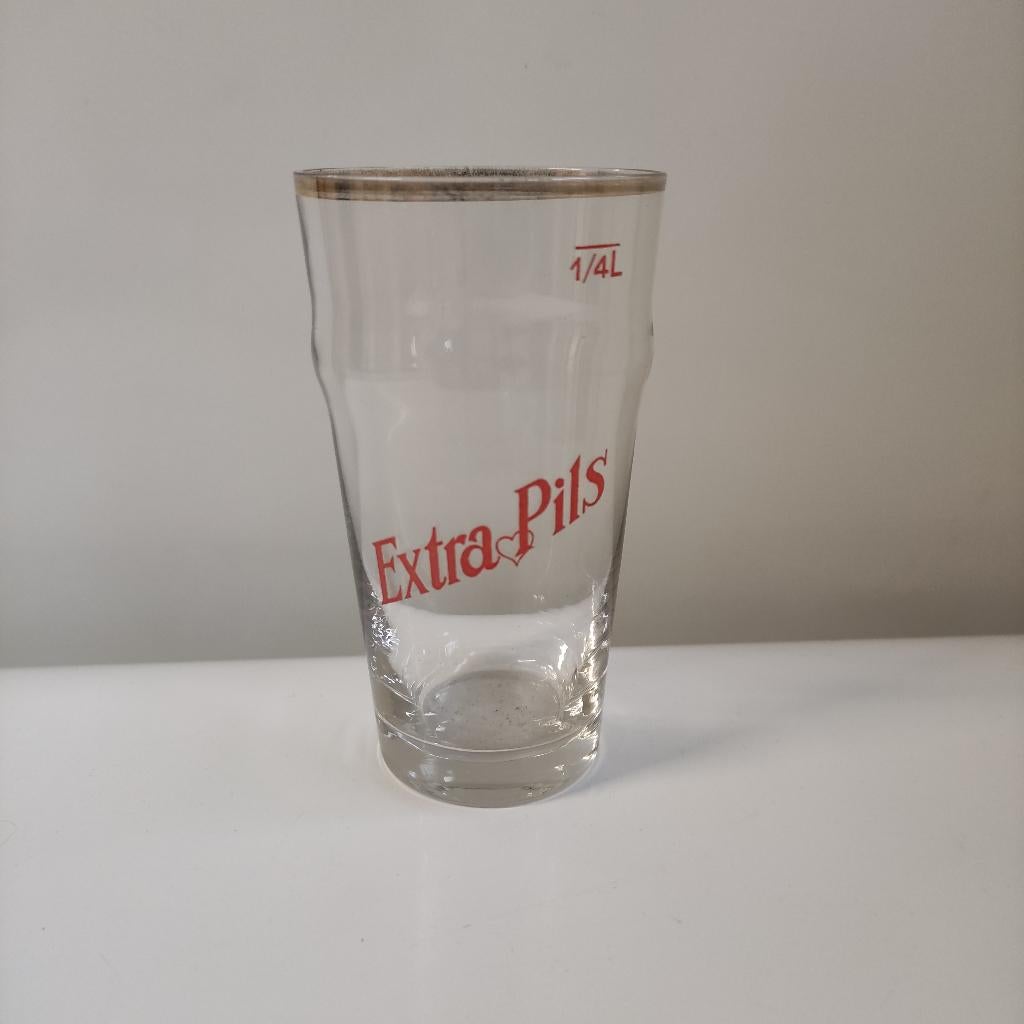 Beau ancien verre à bière Exta Pils 1/4l, Collections, Enlèvement ou Envoi