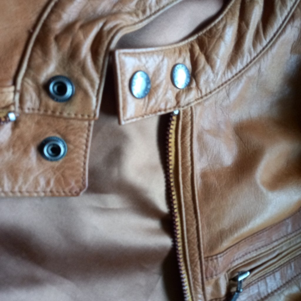 Neuf: blouson Chevignon cuir Vintage cognac M, Motoren, Kleding | Motorkleding, Nieuw met kaartje, Heren, Jas | leer, Ophalen of Verzenden