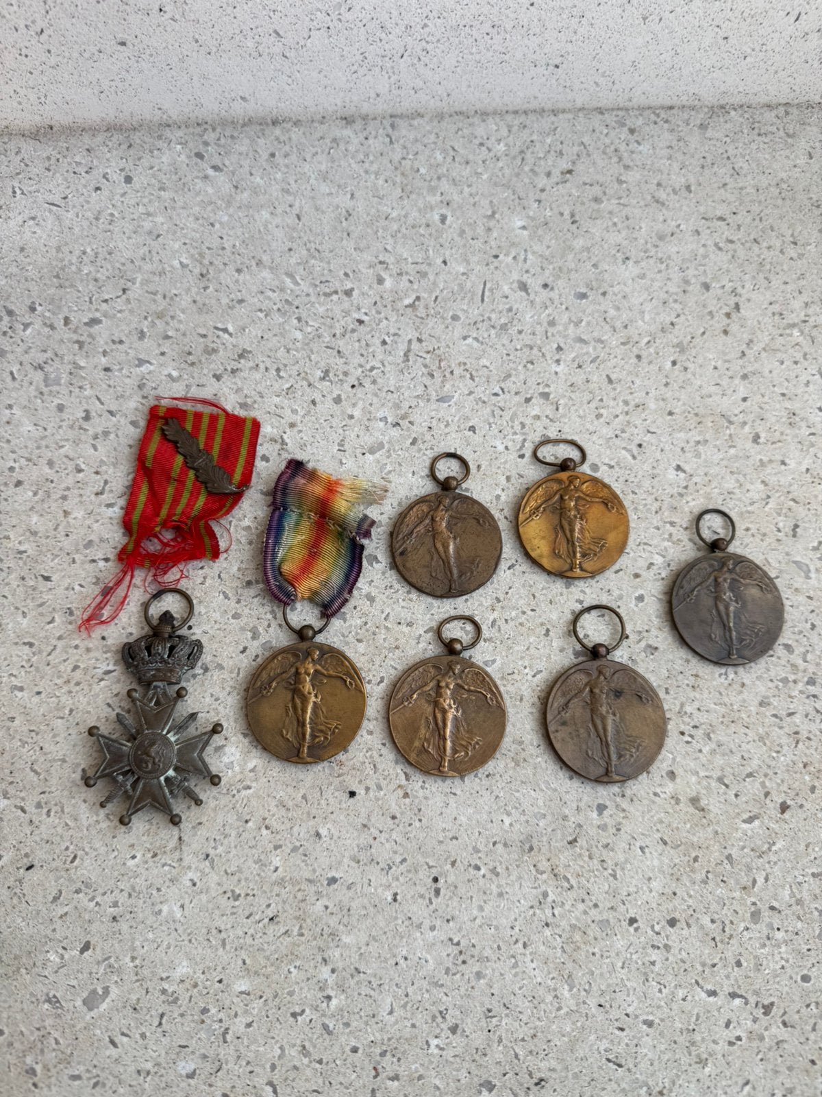 Wo1 lot ABBL medailles ( 7 stuks ), Ophalen of Verzenden