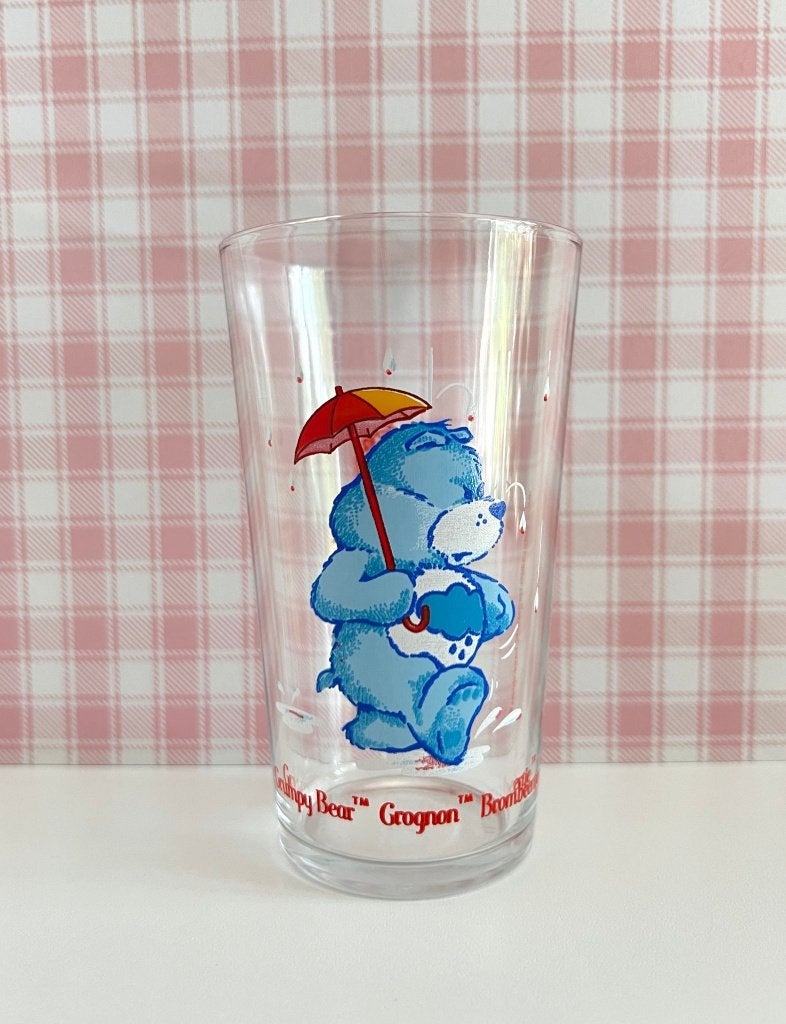 Grand verre Bisounours Grognon - 1985, Collections, Enlèvement ou Envoi, Verre à eau, Aucun, VMC