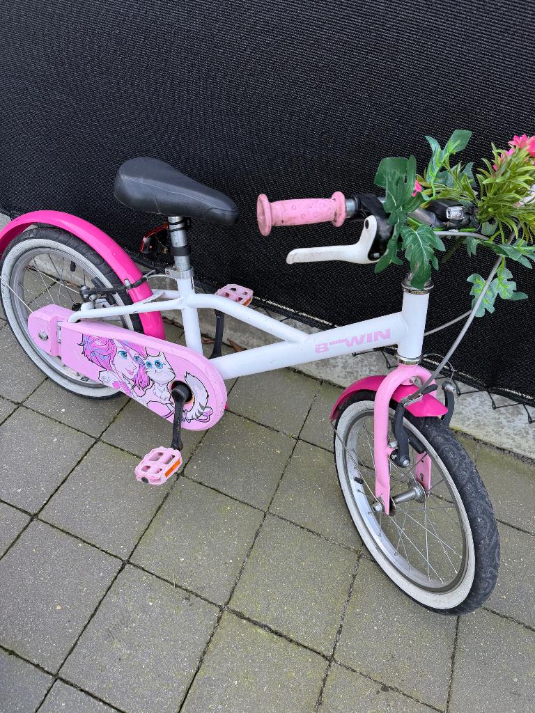 MEISJESFIETS 16 INCH 4-6 JAAR  BTWIN, Ophalen, Gebruikt, 16 inch, Btwin