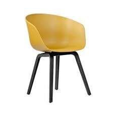 2 Stoelen Zwart Gelakt Eiken Onderstel OKER Hay Aac22, Huis en Inrichting, Twee, Overige kleuren, Zo goed als nieuw, Ophalen