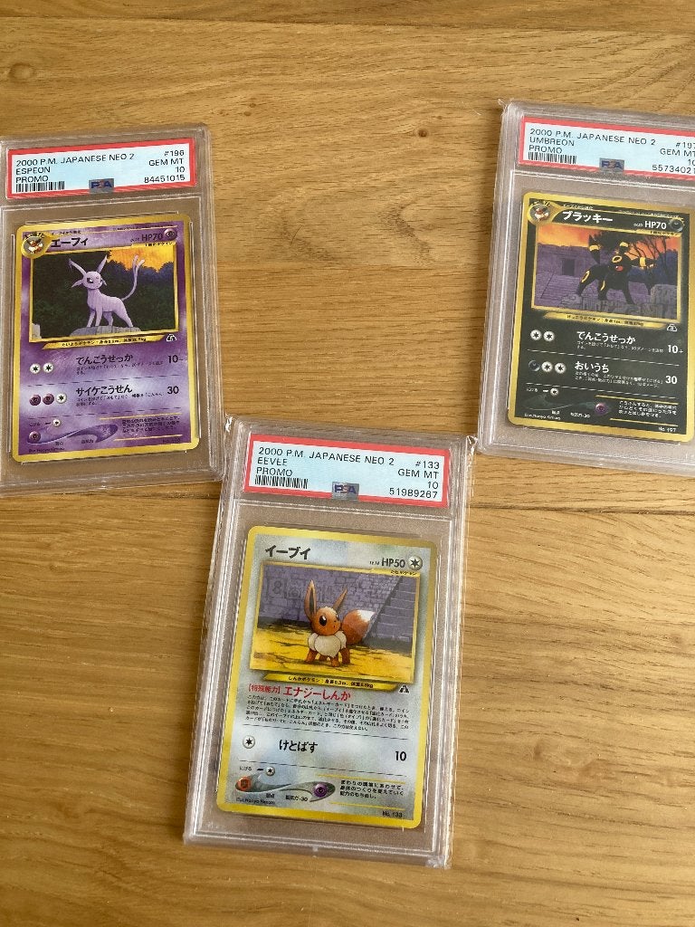 Pokemon neo vintage set PSA 10, Hobby en Vrije tijd, Ophalen of Verzenden, Nieuw, Meerdere kaarten