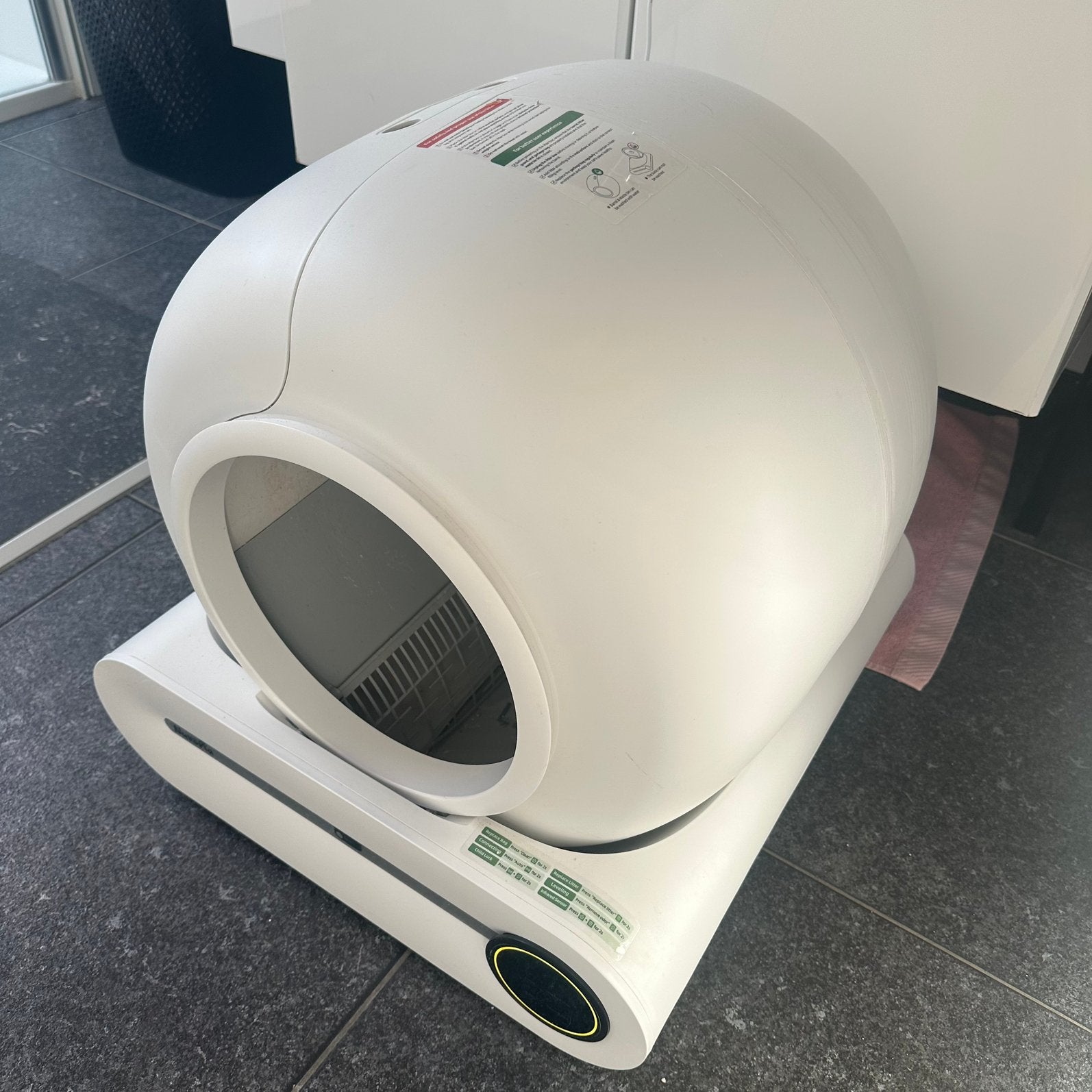 Automatische kattenbank + krabpaal, Ophalen, Zelfreinigend, Gebruikt