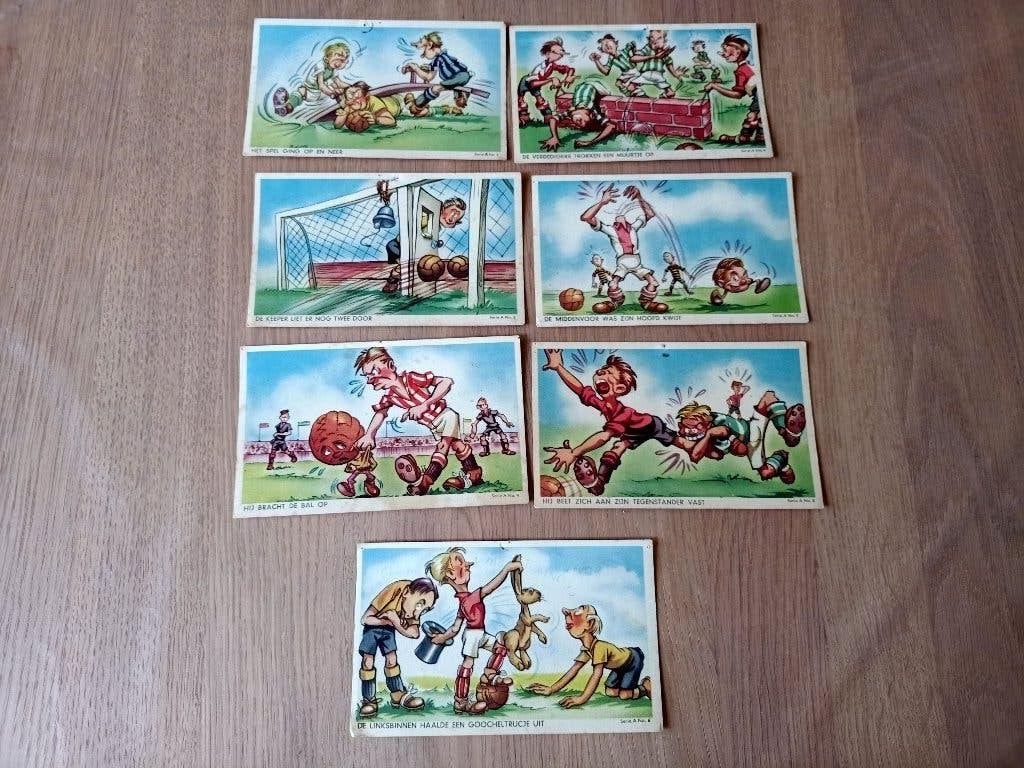 7 voetbalhumor, Verzamelen, Postkaarten | Themakaarten, Ophalen of Verzenden