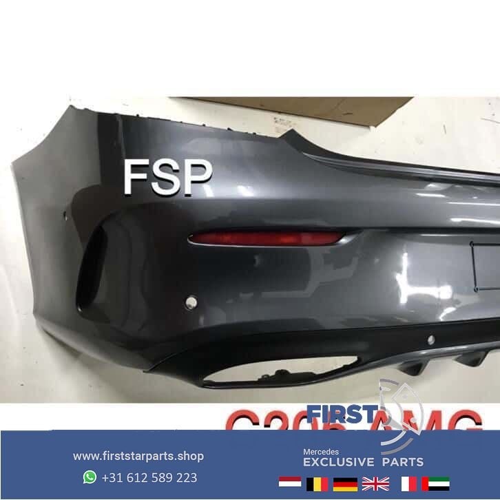 C205 AMG Achterbumper Mercedes C Klasse Coupé C43 zwart wit, Arrière, Utilisé, -, -