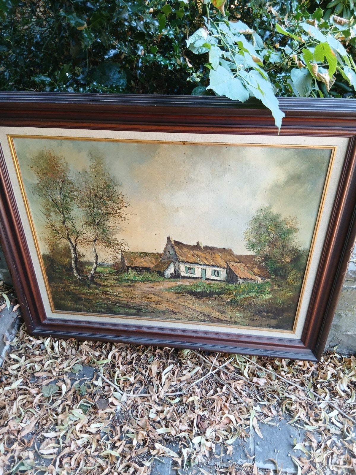 Landschap gesigneerd henner knauf( 1901-1976), Antiquités & Art, Enlèvement, Signé, Paysage
