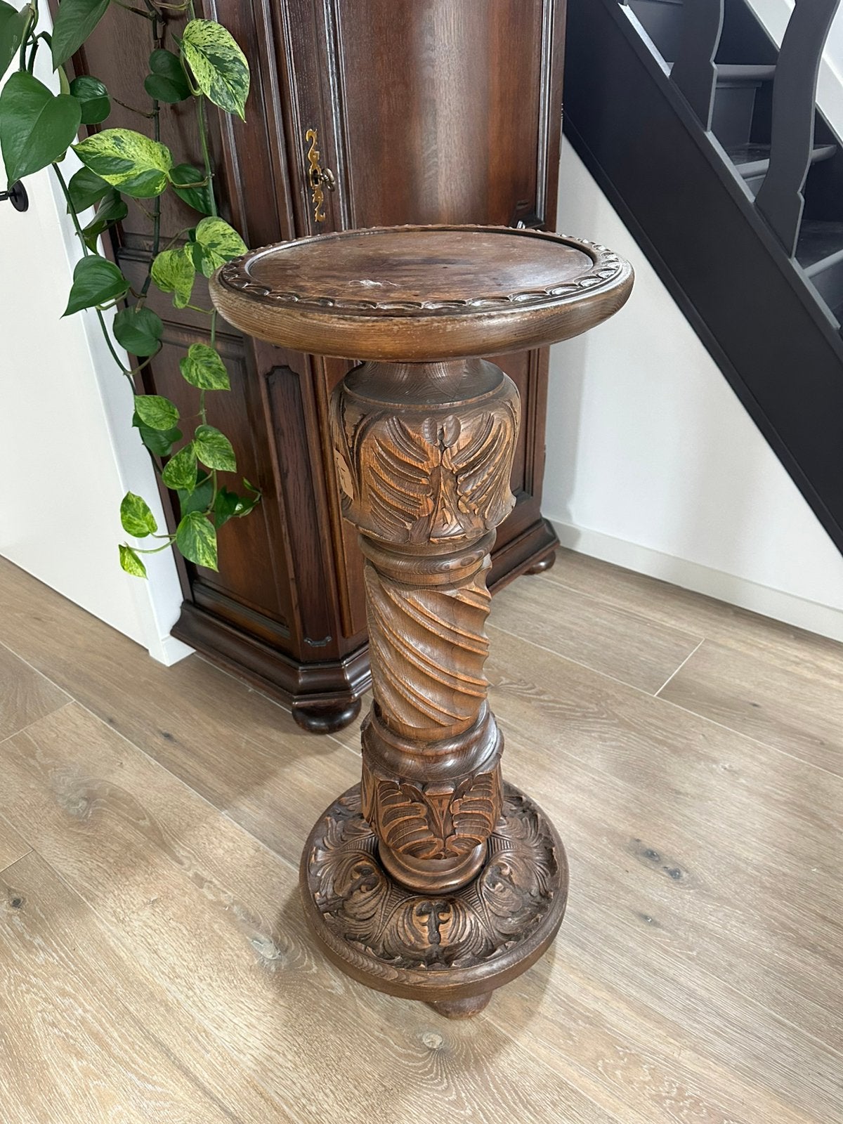 Belle colonne végétale en bois 94 x 38 cm, Maison & Meubles, Enlèvement, Comme neuf