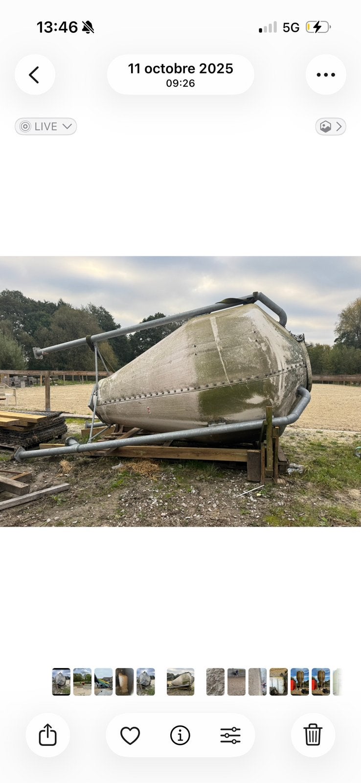 Silo 2,5 T, Enlèvement