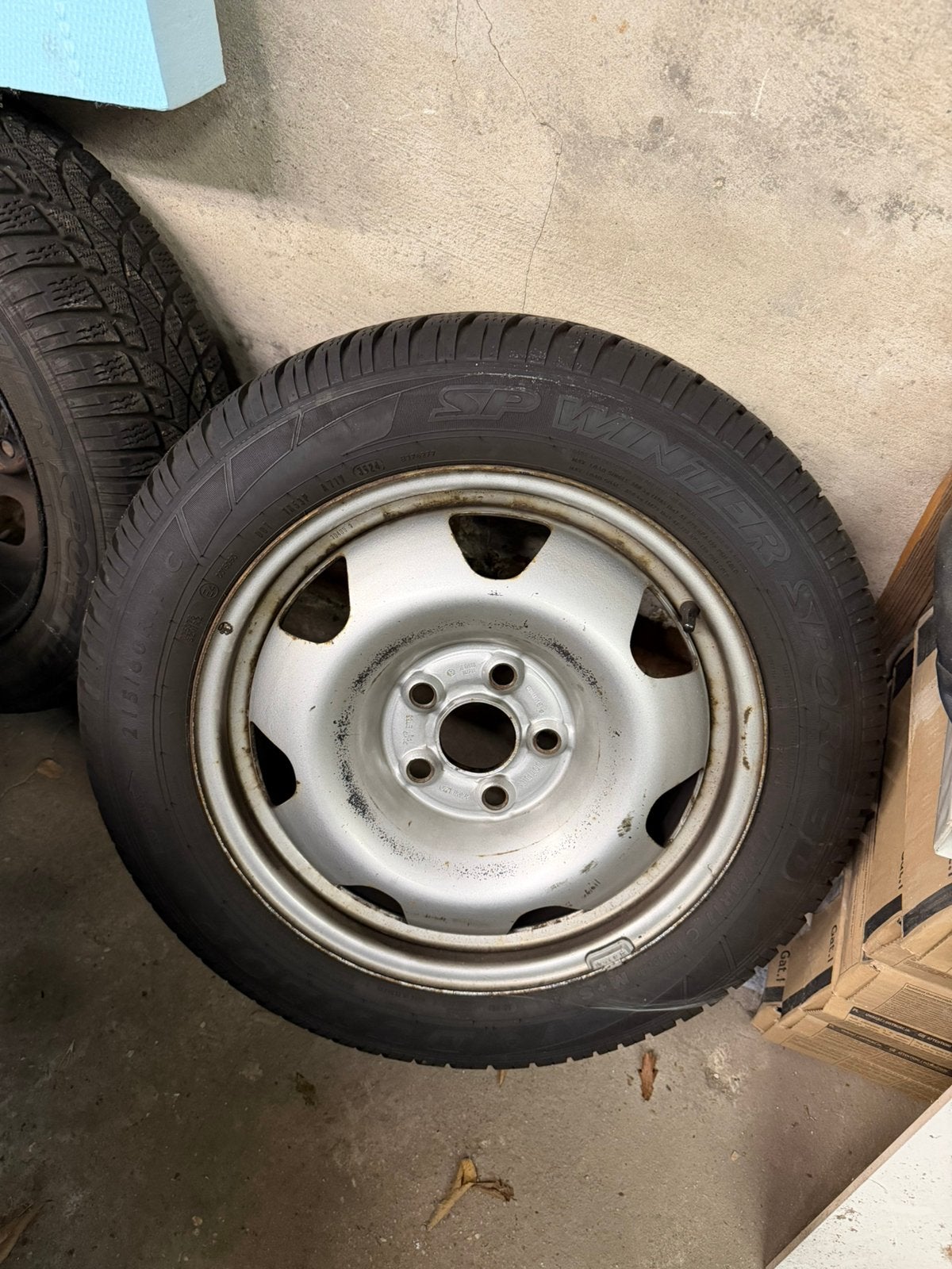 Volkswagen transporter velgen met goede winterbanden, Auto-onderdelen, Ophalen, Winterbanden, Velg(en)