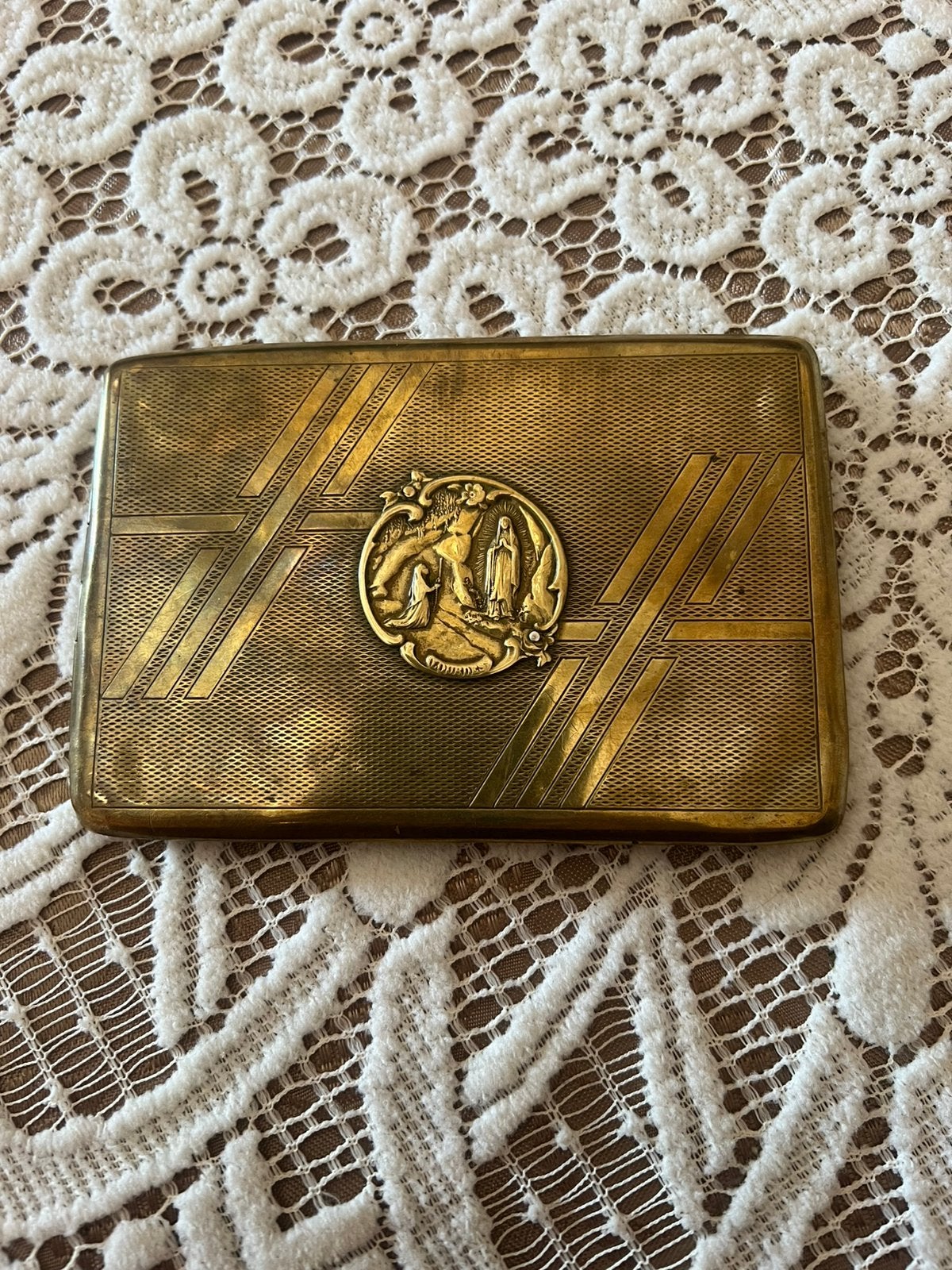 Ancien porte-cigarettes en cuivre, Enlèvement, Utilisé, Autres couleurs