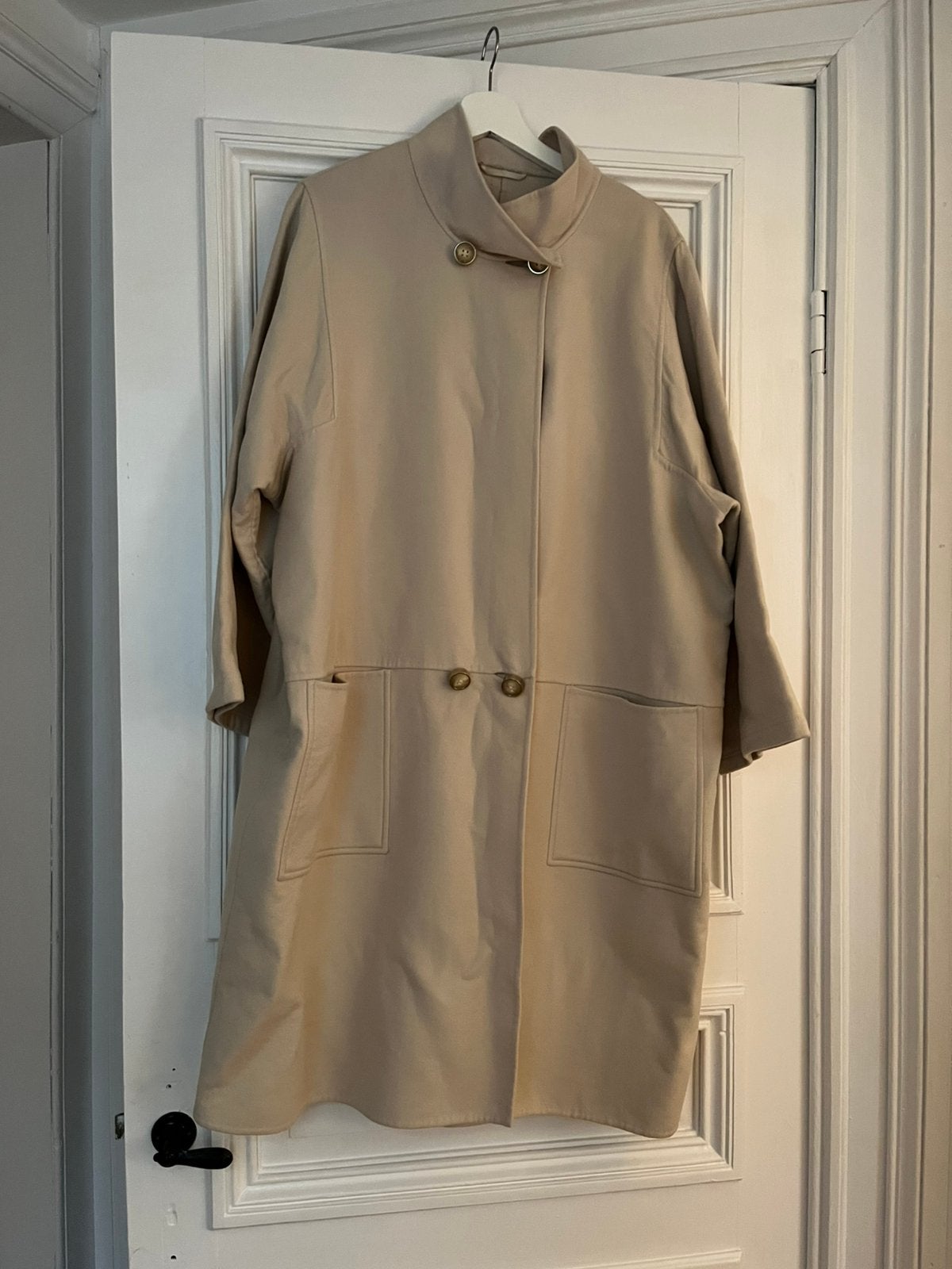 MARINA RINALDI JAS WINTERJAS CRÈME WIT WOL KWALITEIT, Ophalen of Verzenden, Zo goed als nieuw, Maat 34 (XS) of kleiner, Beige