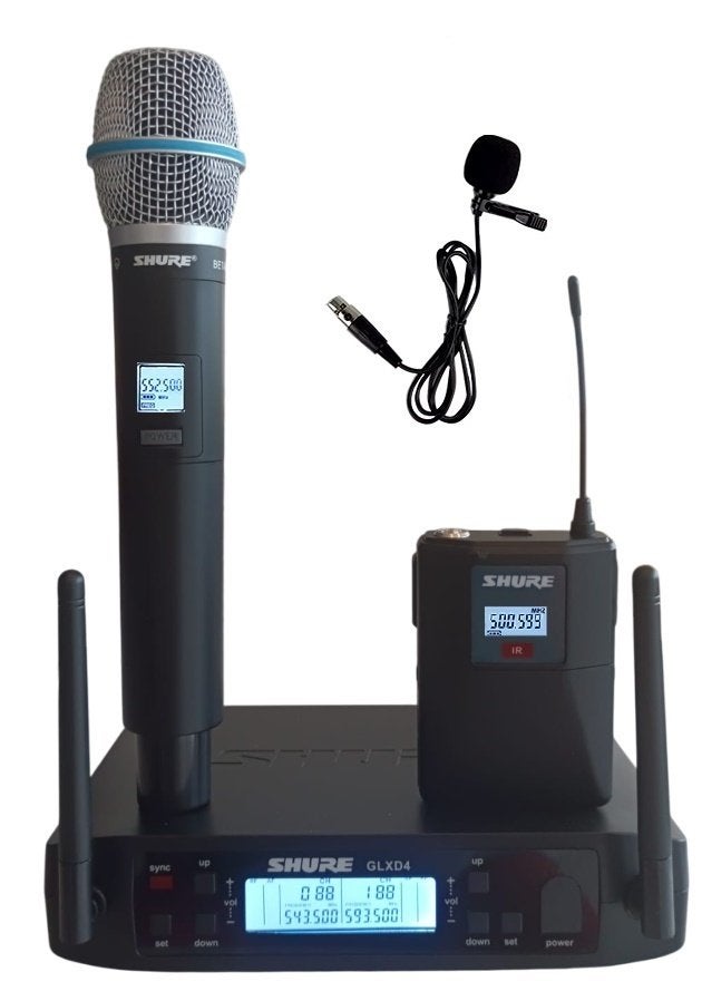 Nieuwe Shure GLXD4 met 1 handheld & 1 dasspeld, Muziek en Instrumenten, Microfoons, Ophalen of Verzenden, Nieuw, Zangmicrofoon