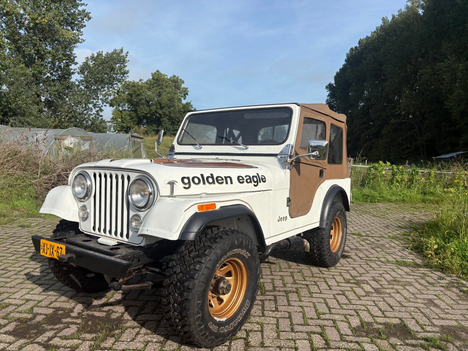 Jeep cj5 golden eagle v8 4 bak, Auto's, 5000 cc, 8 cilinders, CJ, Wit
