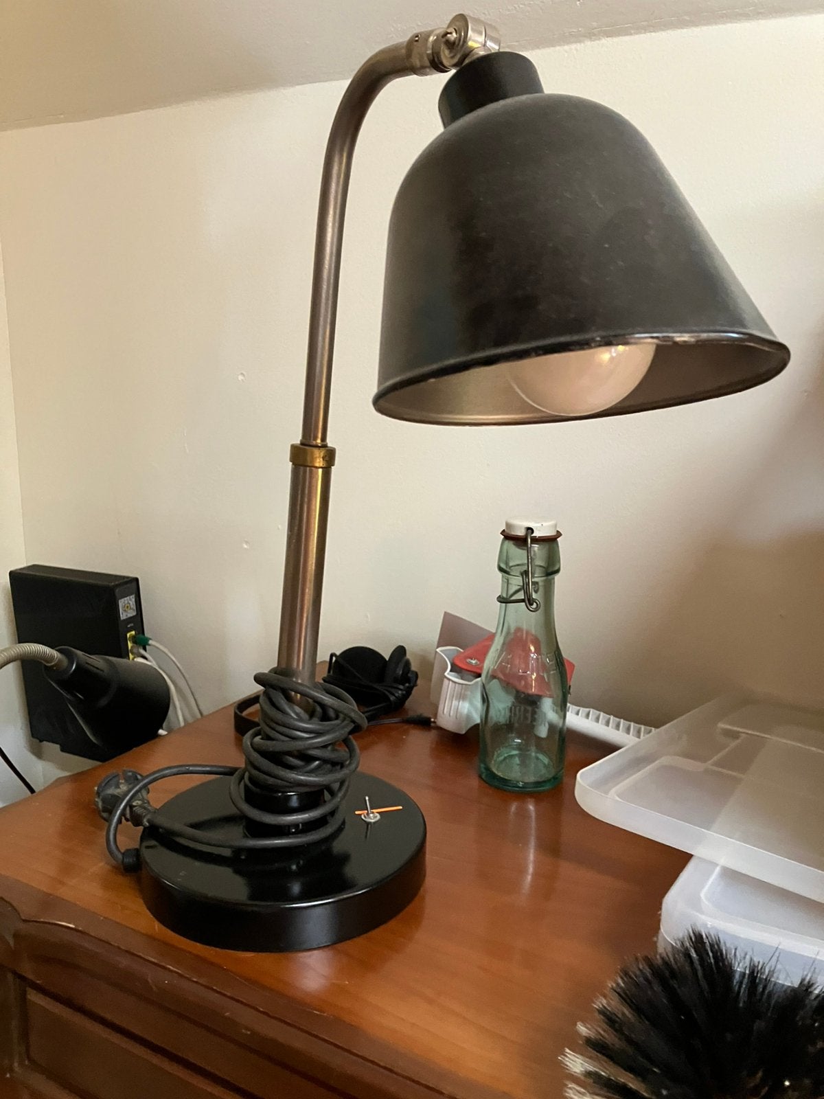 Bureaulamp vintage jaren 50, Ophalen, Zo goed als nieuw, Bureaulamp, Vintage