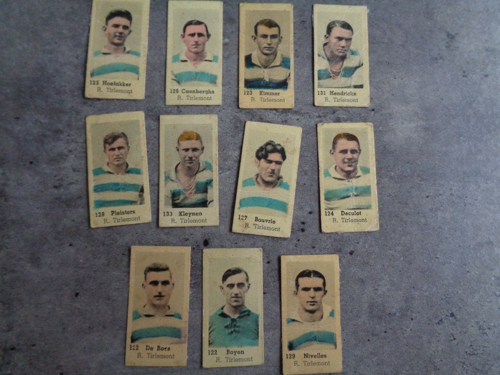 Voetbal prenten 11x ultra zeldzaam anno 1937/1938 TIENEN, Verzenden